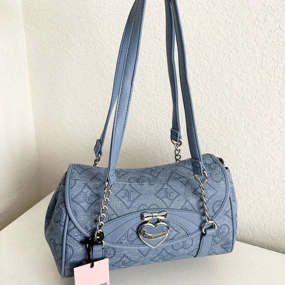 Juicy Couture Slate Blue Precious Moments Satchel - Picture 4 of 4